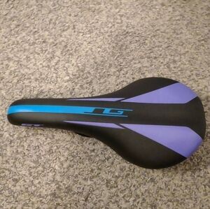 Black and Purple Bicycle Seat